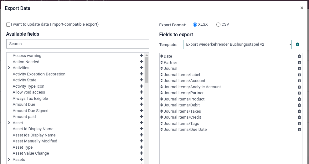 Export Data
