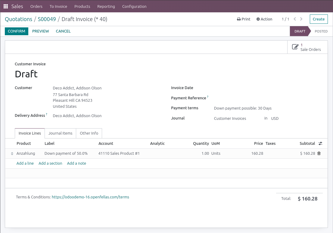 Draft Invoice