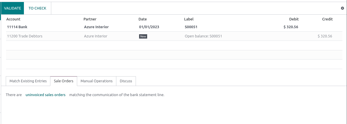 additional Orders tab